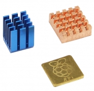 Pi-LOGO Heat Sink KIT, Комплект радиаторов с логотипом для Raspberry Pi 2/3/B+