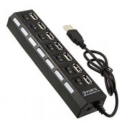 Концентратор USB 2.0 High Speed Hub 7-Ports (on-off)