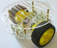 2WD+2R шасси для робота 2-моторное с энкодерами, круглое