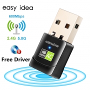 USB Wifi адаптер двухдиапазонный 2.4G/5ГГц, 600 Мбит