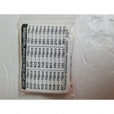 Набор стабилитронов 300 шт 0.5W 2V0-39V DO-35