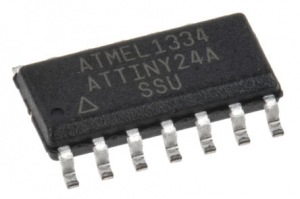 Attiny24 с прошивкой для цифрового термометра на DS18B20