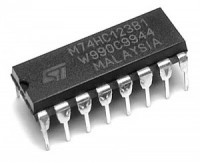 MM74HC123AN, Два моностабильных мультивибратора с повторным запуском и сбросом