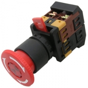 3SA12-22E-11ZS, N/O+N/C кнопка активной сигнализации с фиксацией (БЕЗ ПОДСВЕТКИ - НЕПРОЗРАЧНАЯ КНОПКА)