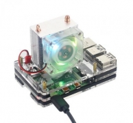 Кулер с подсветкой и креплением + кейс для Raspberry Pi