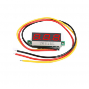 0.28'' 0-100V Цифровой вольтметр, с тремя проводами