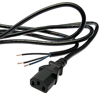 Кабель питания с вилкой IEC C13 (3 х 0,75 мм - 1.5м)