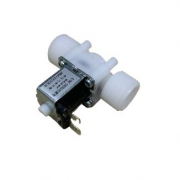Клапан пластиковый электромагнитный (соленоидный) G3/4 DN20, DC24V (нормально открытый)