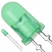 FYL-5003GD1F, Светодиод 5мм зеленый 40 мКд